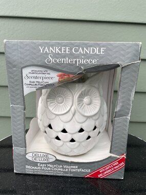 Yankee Candle Owl Wax Warmer White Ceramic Scenterpiece New